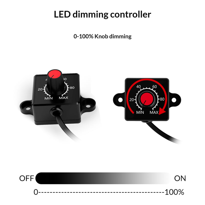Medic Grow 0-10V 1M/3.28FT LED Dimmer Knob Mini Controller for Fold-1200, and Fold-1200U