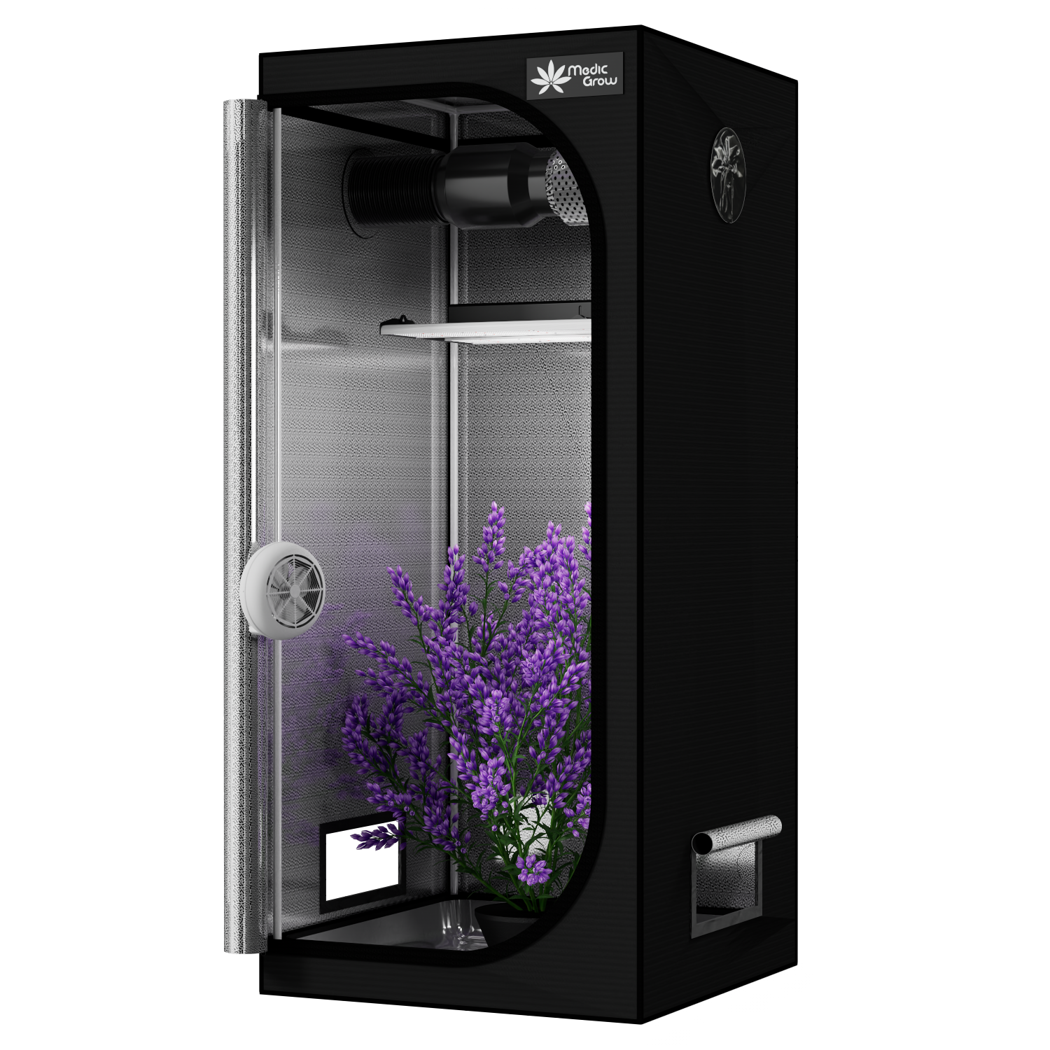 Medic Grow ZP-C 4x2 Système de tente de culture 120 x 60 x 150 cm pour la culture des plantes d'intérieur